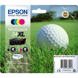 Multipack Epson Pallina golf 34XL Nero Ciano Magenta Giallo –