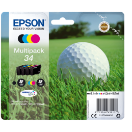 Multipack Epson Pallina golf 34 Nero Ciano Magenta Giallo